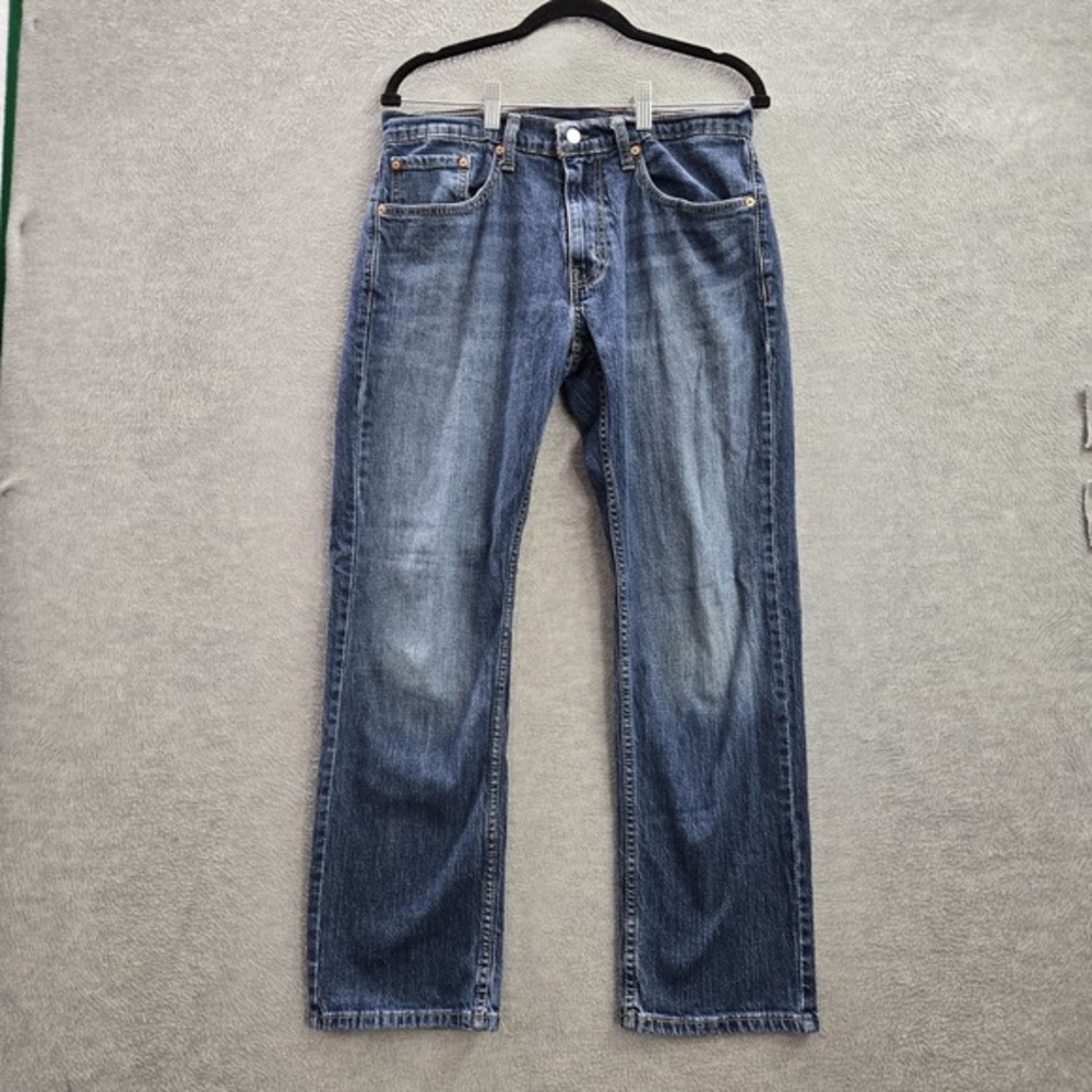 Levi's 559 Men Jeans 31X30 Blue Denim Straight Logo 28" Inseam Cotton Elastane